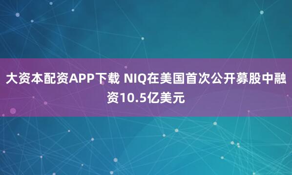 大资本配资APP下载 NIQ在美国首次公开募股中融资10.5亿美元